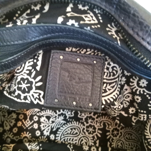 Free People 'WTF' Emerson Distressed Black Leather Hobo Bag - Picture 12 of 14